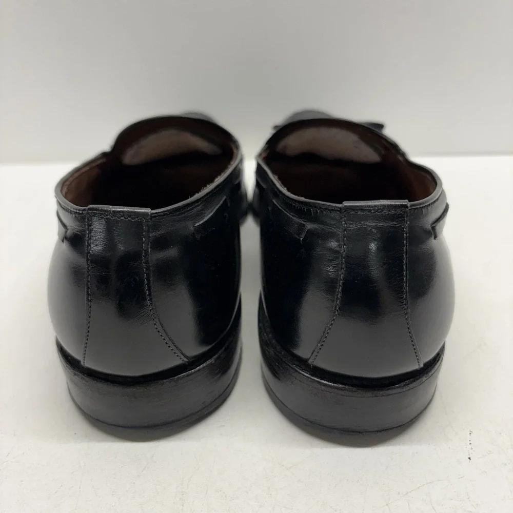Allen Edmonds Grayson Loafers Mens Size 9 C Black Tassel Leather Dress Shoes USA